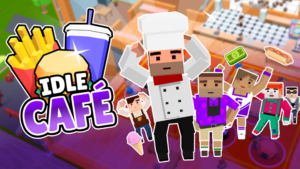 Idle cafe game artwork